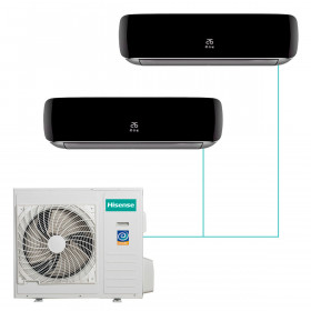 Hisense Premium Black FM DC Inverter на 2 комнаты