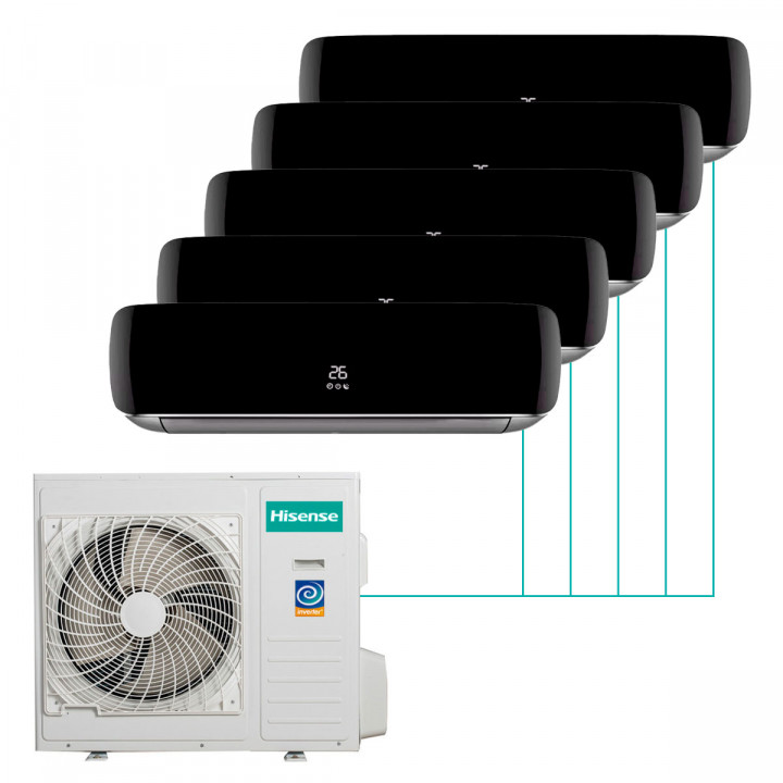 Настенная мульти-сплит-система Hisense Premium Black FM DC Inverter на 5 комнат