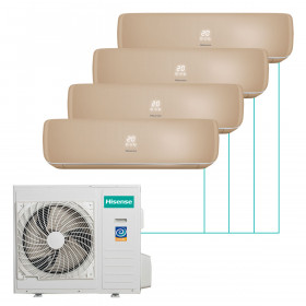 Hisense Premium Champagne FM DC Inverter на 4 комнаты
