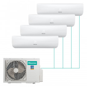 Настенная мульти-сплит-система Hisense Zoom FM DC Inverter R32 на 4 комнаты