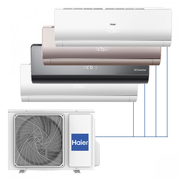 Настенная мульти-сплит-система Haier Lightera New на 4 комнаты
