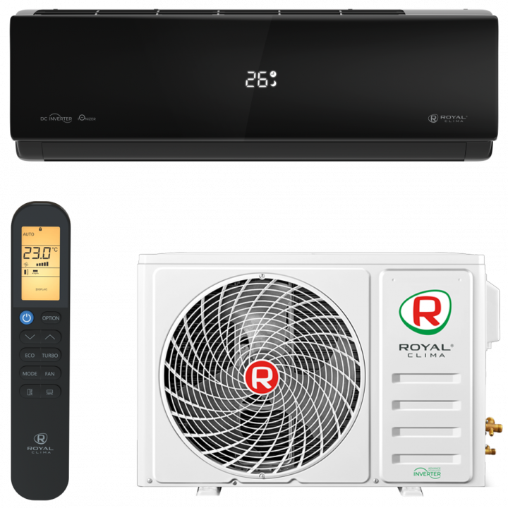 Инверторный кондиционер черного цвета Royal Clima RCI-AN55HN