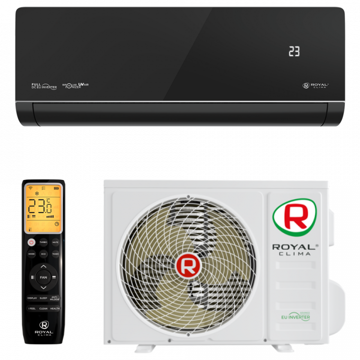 Инверторный кондиционер черного цвета Royal Clima RCI-RSN55HN